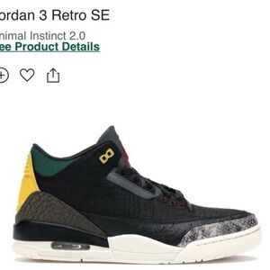 Nike Air Jordan 3 (Animal Instinct SE 2.0) Size 10.5 Men